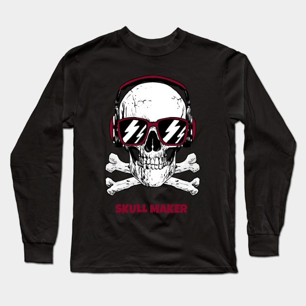 SKULL MAKER Long Sleeve T-Shirt by TheAwesomeShop